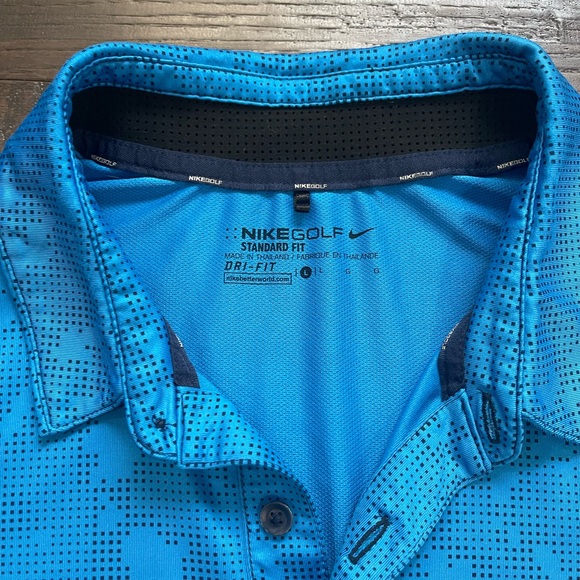 Nike Golf Men’s Polo Size Large Awesome Shade of Blue! Great Condition! - Picture 4 of 6
